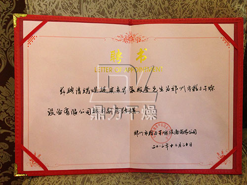 鼎力集團(tuán)副總聘任證書(shū)