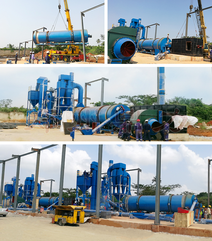 尼日利亞啤酒糟烘干機(jī)安裝