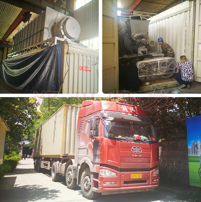 生物質炭化爐發(fā)往黎巴嫩出廠圖